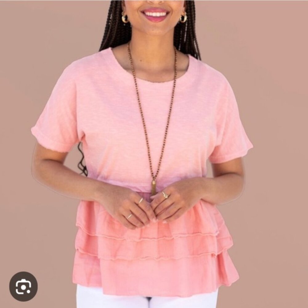 EVY’S TREE The Marcia Ruffle Peplum Top